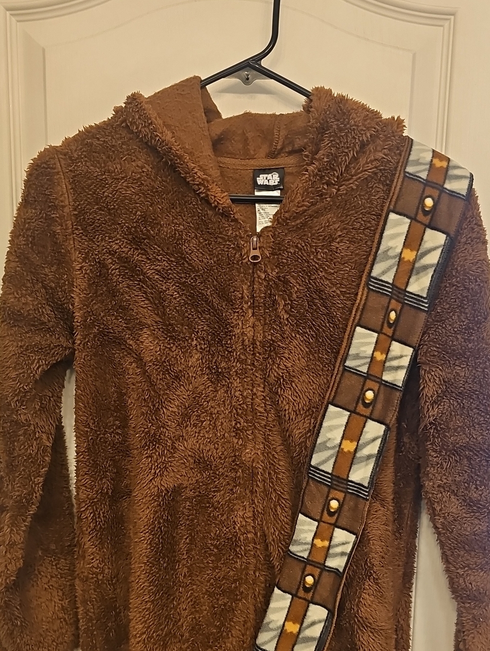 Star Wars Brown Chewbacca Faux Fur Hooded Onesie with Sash Detail